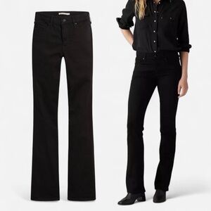 LEVI’S 315 Shaping Bootcut Midrise Jeans in soft black, size 30 EUC